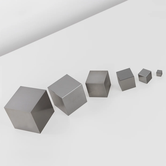 variation of tungsten cube sizes from the shop