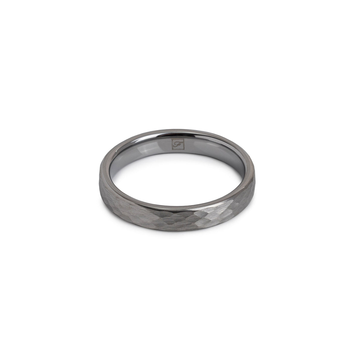 The Hammered Tungsten 4F (4mm Flat Ring)