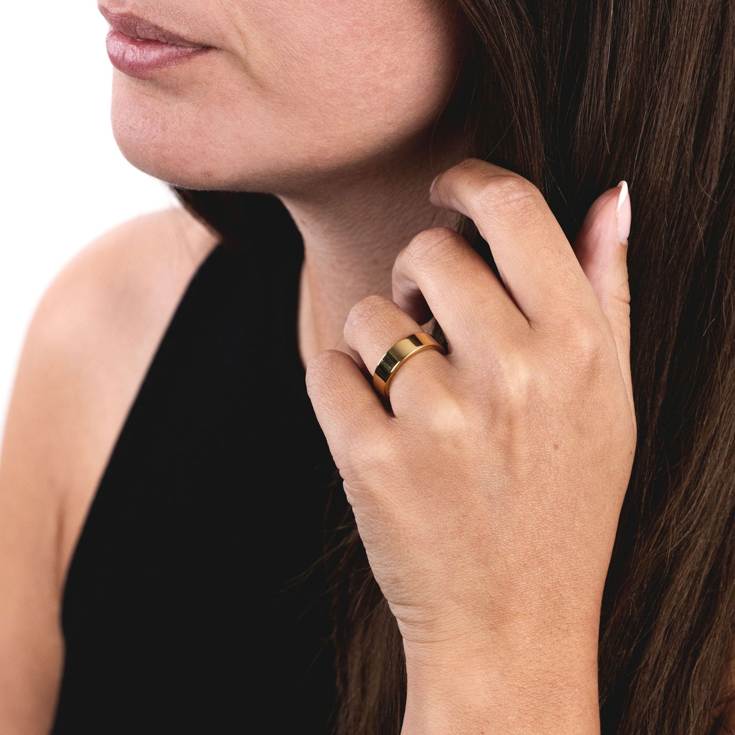 The Gold Tungsten 5F (5mm Flat Ring)