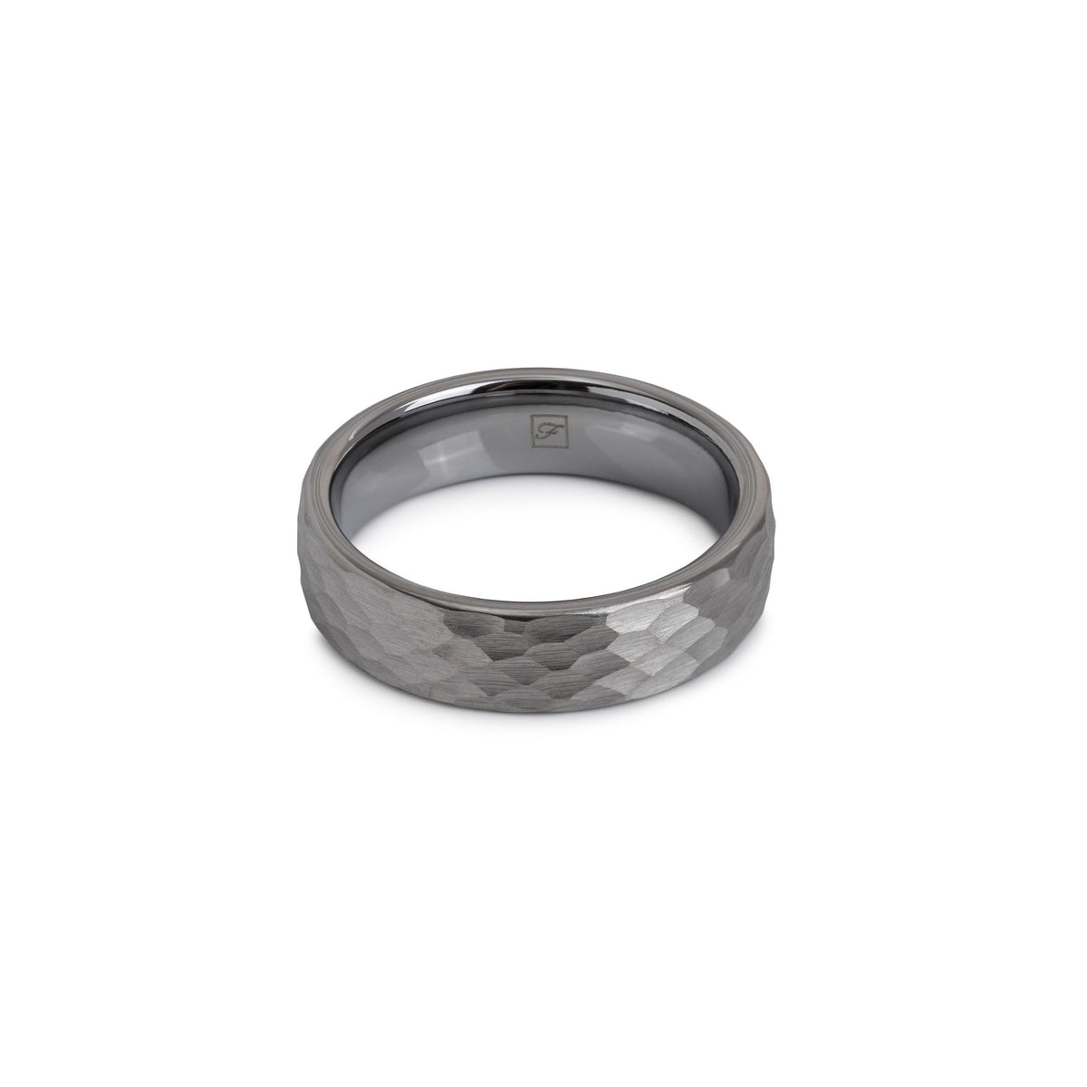 The Hammered Tungsten 6F (6mm Flat Ring)