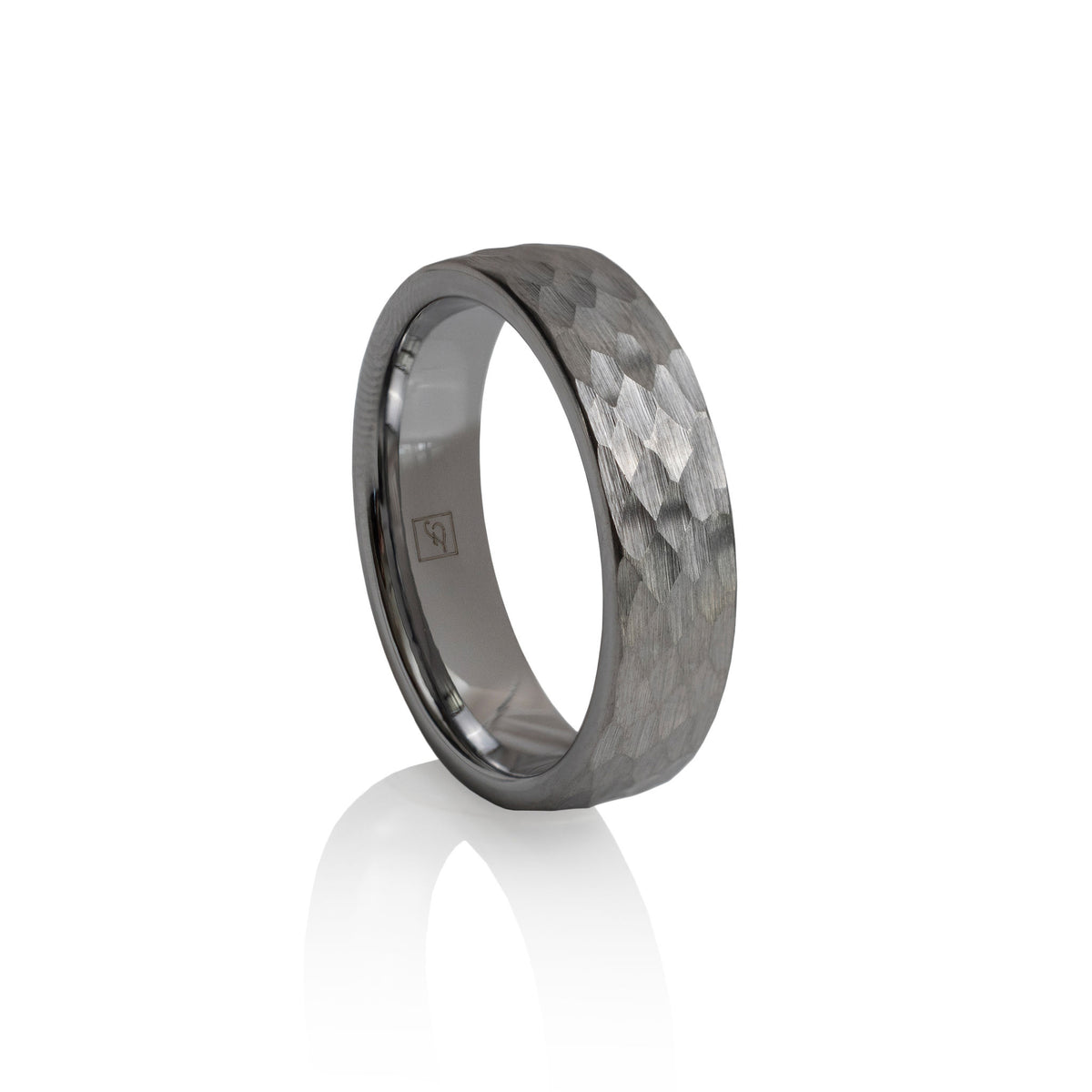 The Hammered Tungsten 6F (6mm Flat Ring), alternate view