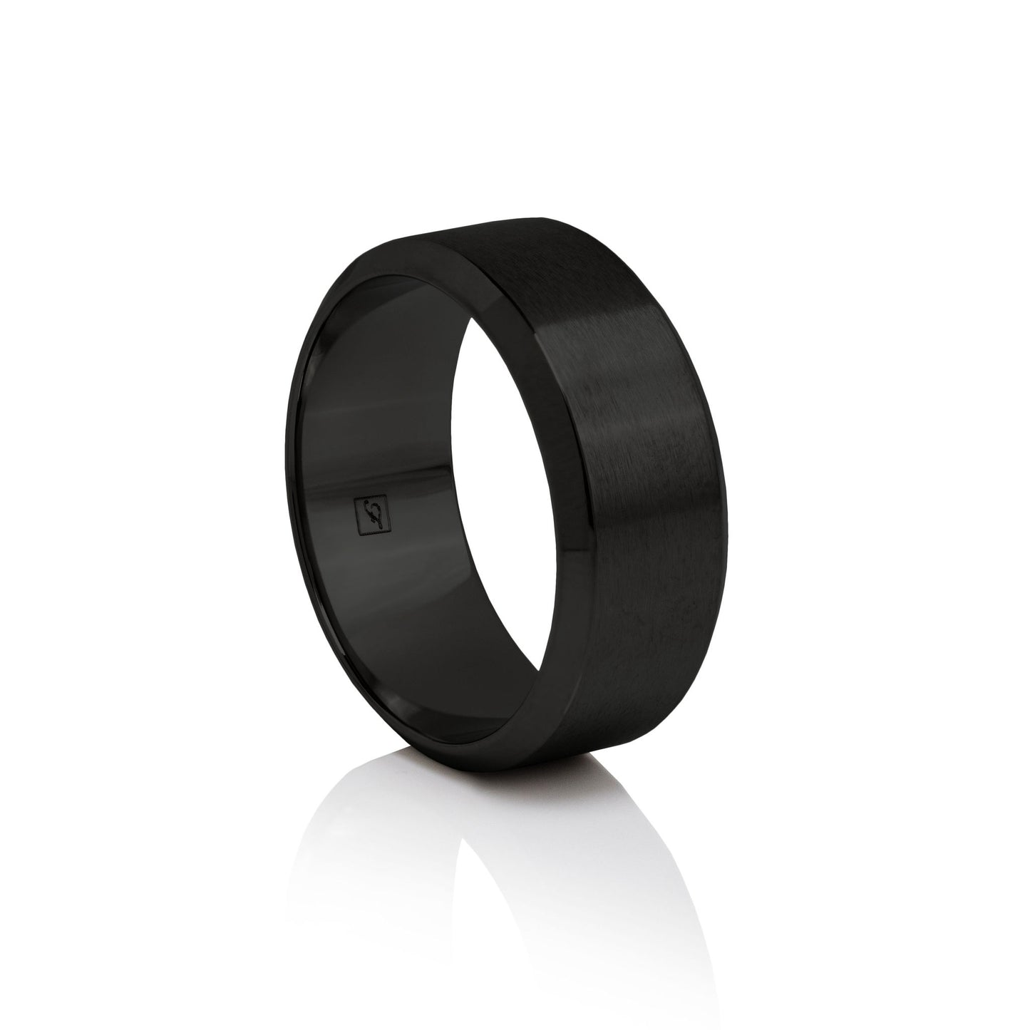 The Black Tungsten 8B (8mm Bevelled Ring)