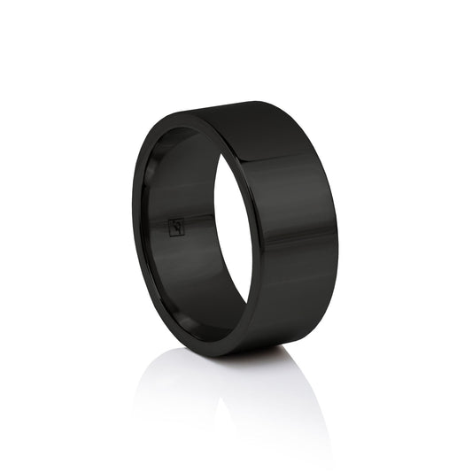 The Black Tungsten 8F (8mm Flat Ring)